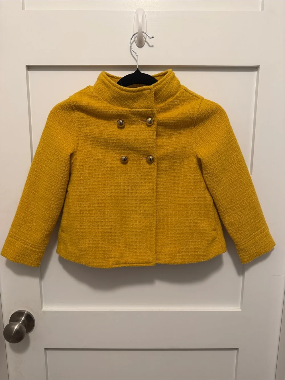 Gymboree Girls' Mustard Yellow Double-Breasted Pea Coat